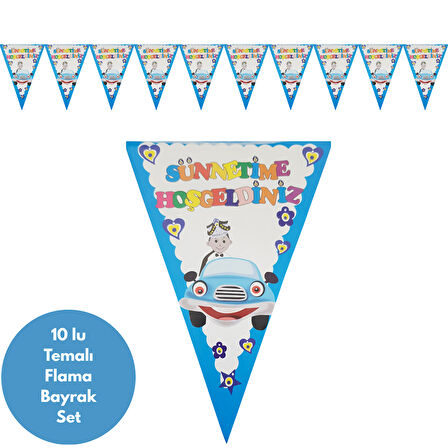Sünnetime Hoşgeldiniz Flama Bayrak Set Süs