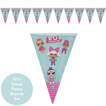 Lol Bebek Temalı Flama Bayrak Set Süs