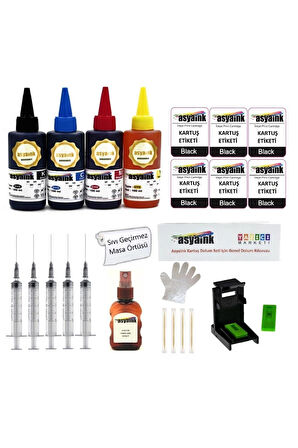 Hp 304 Kartuşu Ile Uyumlu Kartuş Dolum Seti 4x100ml - Hp