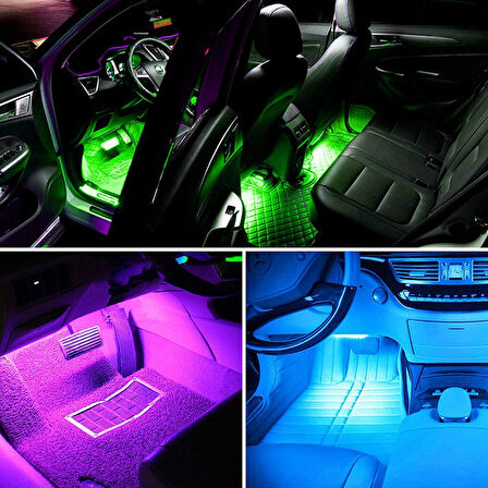 Honda Civic FB7 Uyumlu Sese Duyarlı Ayak Altı Led Aydınlatma Kumandalı RGB