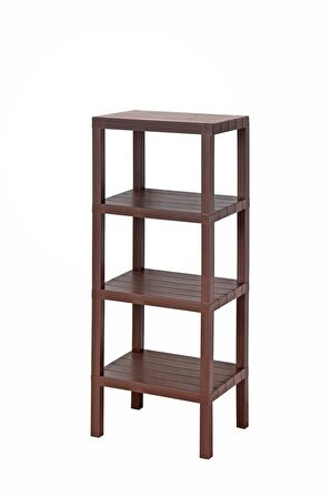 Ombeg 4 Katlı Modüler Banyo Rafı Mutfak Balkon Salon Bahçe Rafı Kitaplık Düzenleyici Organizer Kahve