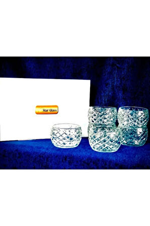 Almarandi 6 Adet Yuvarlak Cam Dondurma - Magnolya - Sunum - Çerez Kase Seti