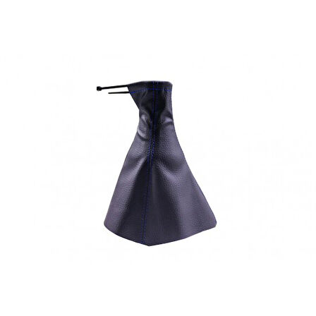 Seat Ibiza 1993-2001 Uyumlu Vites Körüğü Siyah Deri Mavi Dikiş