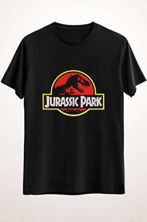 Unisex Siyah Tişört Jurassic Park