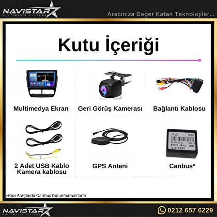 Fiat Doblo 2010-2015 Model 2GB + 32GB Android 13 Kablosuz Carplay Navigasyon Multimedya Sistemi 