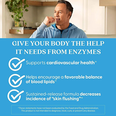 Doctors Best Sustained-Release Vitamin B3 Niacin with niaXtend Supports Heart Health 120 Veg Caps