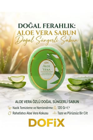 Aloe Veralı Doğal Süngerli Sabun