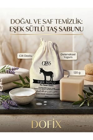 DOFİX Eşek Sütlü Doğal Taş Dövme Sabun 120 gr