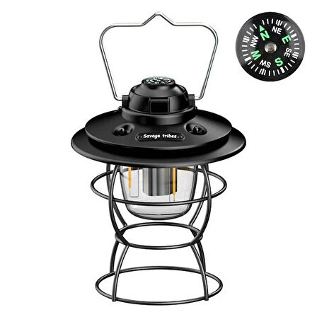 POWERMASTER PM-16042 NOSTALJİK ŞARJLI KAMP LAMBASI FİLAMENT + SMD LEDLİ
