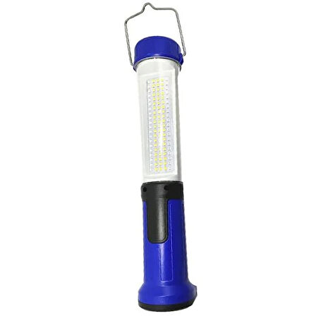 POWERMASTER HK-802 ŞARJLI 30 BEYAZ + 20 MAVİ-KIRMIZI SMD LED / 55 COB LEDLİ 5 MODLU ÇALIŞMA LAMBASI