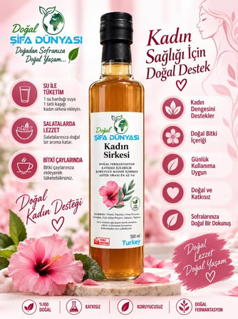KADIN SİRKESİ DOĞAL FERMANTASYON 500ML