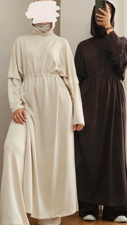 Tesettür Doha Kapüşonlu Tunik Pantolon Takım Şardonsuz Üç İplik Bel Büzgülü Kadın Alt Üst Eşofman
