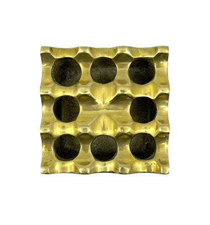 Pirinç Döküm Küllük Kare - 7,5 cm x 7,5 cm
