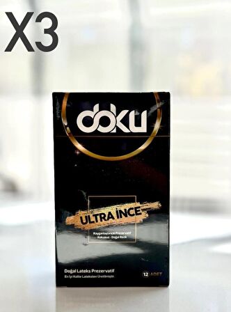 Doku PREZERVATİF ULTRA İNCE 3X12'Lİ SET