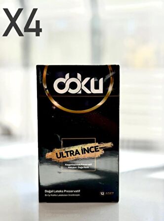 Doku PREZERVATİF ULTRA İNCE 4X12'Lİ SET