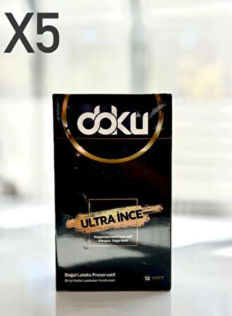 Doku PREZERVATİF ULTRA İNCE 5X12'Lİ SET