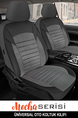 Citroen C8  Uyumlu 5 KOLTUK TAM SET MOCHA SERİSİ TAM SET TAY TÜYÜ OTO KOLTUK KILIFI FÜME