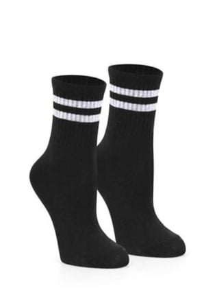 4 Çift Ekonomik Paket Erkek Kadın Unisex Çorap Soket Uzun Tenis Corap Çizgili Kolej Çoraplar