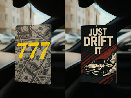 Dolar Manifest 777 ve Just Drift It - İkili Oto Kokusu - Dekoratif Araç Kokusu ve Aksesuarı