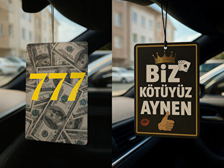 Dolar Manifest 777 ve Biz Kötüyüz Aynen - İkili Oto Kokusu - Dekoratif Araç Kokusu ve Aksesuarı