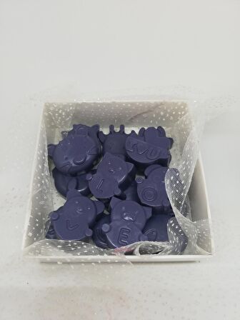 Sabun - Kokulu Süs Sabunu - Hayvan Modelleri Love - Mor - 15 Adet-3cm