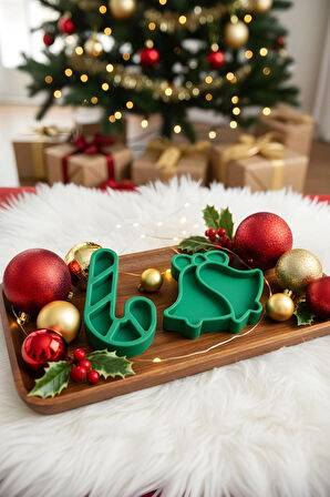 SEVİMLİ KIŞ SUNUM SETİ - YILBAŞI ÖZEL - YEŞİL ( KIRILMAZ )