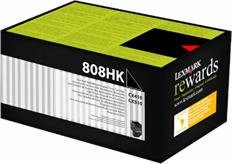 Lexmark CX410-80C8HK0 Siyah Toner Yüksek Kapasiteli