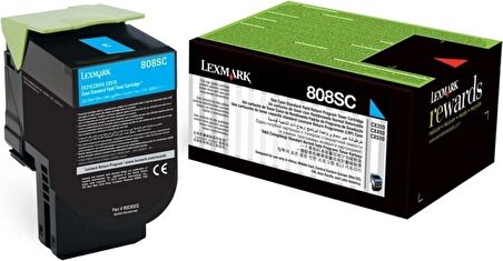 Lexmark CX410-80C8SC0 Mavi Toner Yüksek Kapasiteli