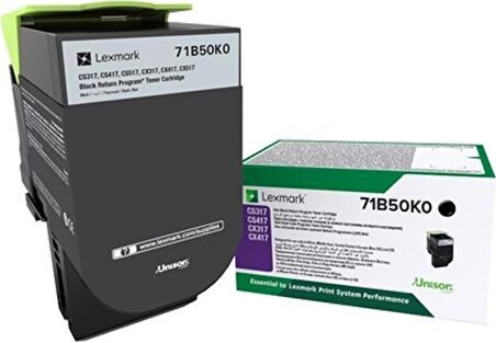 Lexmark 71B50K0 CS317/417/517/CX317/417/517 3000 Sayfa Siyah Toner
