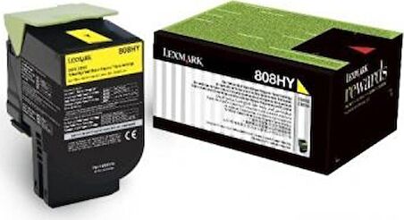 Lexmark 80C8Hye Sarı  Toner Cx410 / Cx510