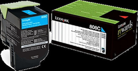 Lexmark 80C8Xc0 (808Xc) Mavi  Toner - Cx510 Toner