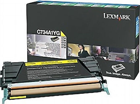Lexmark C734A1Yg Sarı  Toner - C734 / C736 / X734 / X736 / X738
