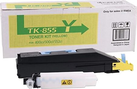 Kyocera Mita TK-855 Sarı Toner Taskalfa 400ci-500ci-552ci