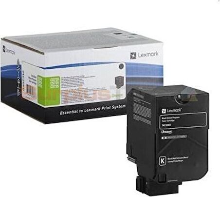 Lexmark 74C5Hk0 Siyah  Toner Yüksek Kapasite Cs720 / Cs725 / Cx725