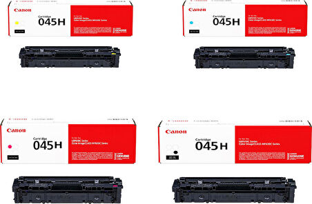 Canon CRG-045H Toner Seti Cmyk - LBP-613CDW-MF-631CN 2200 Sayfa Renkli Toner