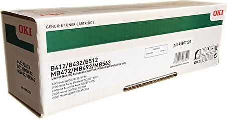 Oki 45807120  Toner B412 / B432 / B512 / Mb472 / Mb492