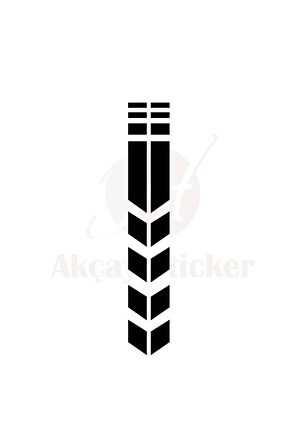 DesingONB Motorsiklet Çamurluk Sticker Siyah 34*5,5 Cm