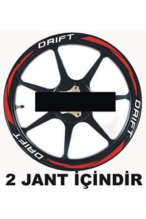 DesingONB Motorsiklet Jant Şeridi Mondial Drift Uyumlu Sağ-Sol/Ön-Arka