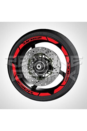 DesingONB Motorsiklet Jant Şeridi Honda Cbr 250 R Kırmızı Sağ-Sol/Ön-Arka
