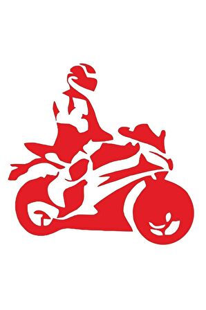 DesingONB Motorsiklet Sticker Motorcu Figürü 13*125 Cm