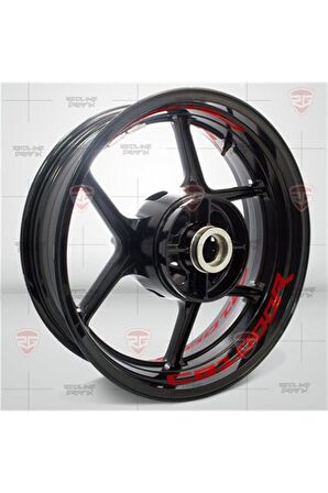 DesingONB Motorsiklet Jant Şeridi Kırmızı Cb1000R Sağ-Sol/Ön-Arka