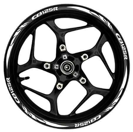 CB125R Beyaz yazılı  beyaz pençe şeritli