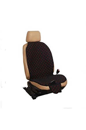RENAULT MODUS 2004-2012 Terletmez, Ortopedik Koltuk Minderi, Siyah Kumaş Beyaz Dikiş