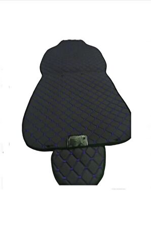 Alfa Romeo 145  (1994-2001) Uyumlu Terletmez, Ortopedik Koltuk Minderi, Siyah Kumaş Mavi Dikiş