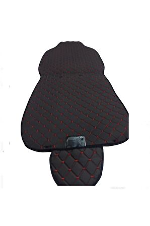 Fiat 500 2013 ve ve Sonrası  Uyumlu Terletmez, Ortopedik Koltuk Minderi, Siyah Kumaş Mavi Dikiş