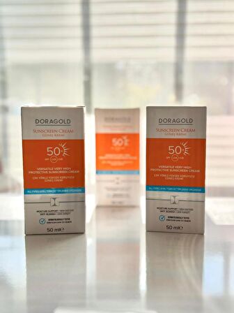 Doragold Sunscreen SPF 50+ Güneş Kremi 50ml 3'lü Set