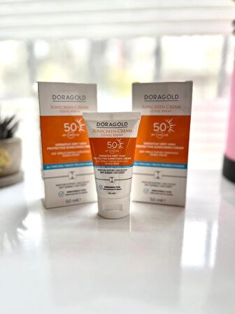 Doragold Sunscreen SPF 50+ Güneş Kremi 50ml 3'lü Set