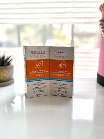 Doragold Sunscreen SPF 50+ Güneş Kremi 50ml 2'li Set