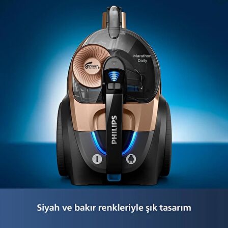 Philips Marathon Daily Torbasiz Elektrikli Süpürge 5 Yıl Motor Garantili Süper turbo fırçalı