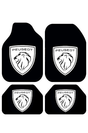 Dekoratif Dijital Baskılı Peugeot Desen Her Araca Uyumlu Yıkanabilir Oto Paspas Takımı